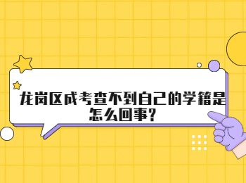 龙岗区成考查不到自己的学籍是怎么回事?